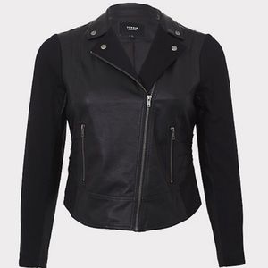 Torrid faux leather moto asymmetrical jacket